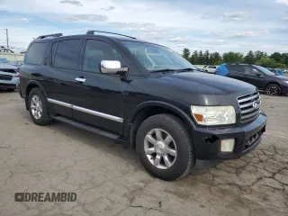 2007 Infiniti QX56 with VIN 5N3AA08C57N803676, listed as a Copart auction lot 60159054 with 216,320 mi miles and Salvage Title. Bid and sale history available at carsss.com. Image 4.