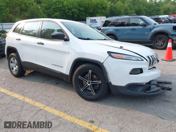 2017 Jeep Cherokee Sport with VIN 1C4PJMAB5HW619883, listed as a IAAI auction lot 42412423 with 177,063 mi miles and . Bid and sale history available at DreamBid. Image 1.