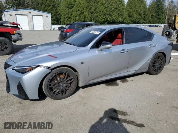 2023 Lexus IS with VIN JTHAP1D24P5003139, listed as a Copart auction lot 49474945 with 48,780 mi miles and Clean Title. Bid and sale history available at carsss.com. Image 1.