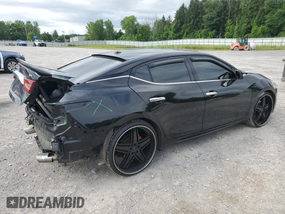 2017 Nissan Maxima SL with VIN 1N4AA6AP6HC432009, listed as a Copart auction lot 65593765 with 32,518 mi miles and Salvage title. Bid and sale history available at DreamBid. Image 3.