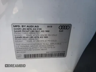 2019 Audi e-tron Prestige with VIN WA1VABGE9KB010799, listed as a Copart auction lot 56588223 with 14,998 mi miles. Bid and sale history available at carsss.com. Image 14.