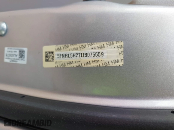 2013 Honda Odyssey LX with VIN 5FNRL5H27DB075559, listed as a IAAI auction lot 42007141 with Not Provided miles and . Bid and sale history available at carsss.com. Image 9.