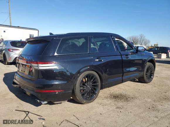 2023 Lincoln Aviator Reserve with VIN 5LM5J7XC0PGL22417, listed as a Copart auction lot 79398904 with 17,525 mi miles and Salvage Title. Bid and sale history available at carsss.com. Image 3.