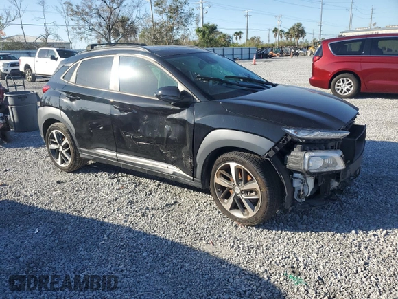 2020 Hyundai Kona Ultimate with VIN KM8K53A55LU493608, listed as a Copart auction lot 85907294 with 0 mi miles and Salvage Title. Bid and sale history available at carsss.com. Image 4.