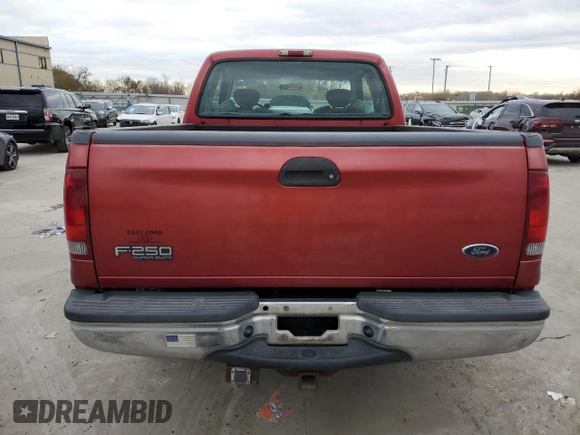 2001 Ford Super Duty F-250 XL with VIN 1FTNX20F61EB06006, listed as a Copart auction lot 84282164 with 342,531 mi miles and Salvage Title. Bid and sale history available at carsss.com. Image 6.