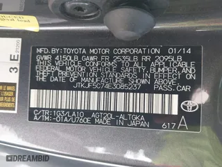 2014 Scion tC with VIN JTKJF5C74E3085237, listed as a IAAI auction lot 41788862 with 106,807 mi miles. Bid and sale history available at carsss.com. Image 9.