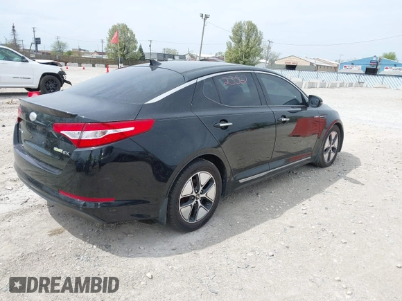 2013 Kia Optima Hybrid EX with VIN KNAGM4AD5D5055464, listed as a IAAI auction lot 42114901 with 140,652 mi miles. Bid and sale history available at carsss.com. Image 4.