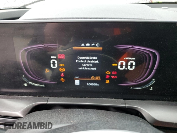 2023 Kia Telluride S с VIN 5XYP6DGC9PG343463, выставлен на аукционе Copart как лот 57703005 с пробегом 124 966 миль миль и Списание • Salvage title. История ставок и продаж доступна на DreamBid. Изображение 9.