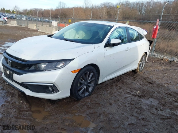 2019 Honda Civic Sedan EX-L with VIN 19XFC1F70KE018732, listed as a IAAI auction lot 41218403 with 35,280 mi miles. Bid and sale history available at carsss.com. Image 16.