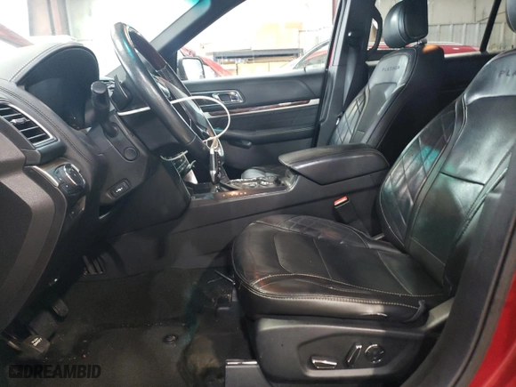 2017 Ford Explorer Platinum with VIN 1FM5K8HT8HGE23534, listed as a Copart auction lot 51412075 with 127,911 mi miles and Salvage Title. Bid and sale history available at carsss.com. Image 7.