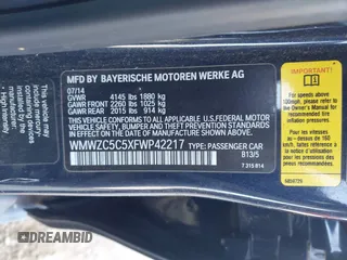 2015 MINI Countryman S z VIN WMWZC5C5XFWP42217, wystawiony jako IAAI lot #41982207 z przebiegiem Nie podano mil oraz . Historia ofert i sprzedaży dostępna na DreamBid. Obrazek 9.