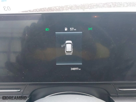 2024 Hyundai Kona SEL with VIN KM8HB3AB2RU122617, listed as a IAAI auction lot 41912888 with 34,897 mi miles. Bid and sale history available at carsss.com. Image 7.