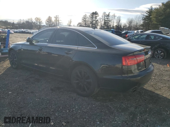 2013 Audi A6 Premium Plus with VIN WAUGGAFC6DN030112, listed as a Copart auction lot 47592835 with 196,190 mi miles and Salvage title. Bid and sale history available at DreamBid. Image 2.