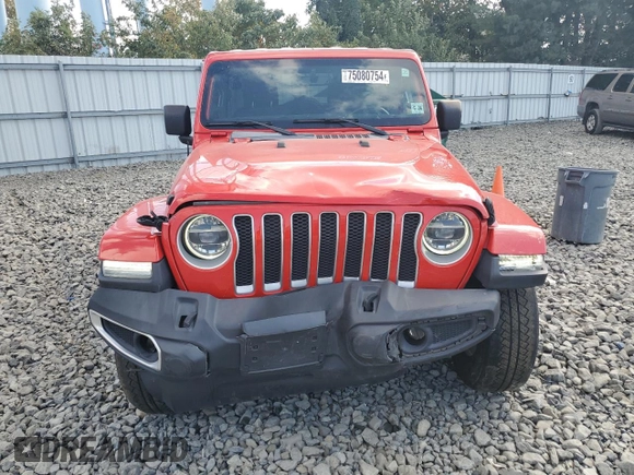 2021 Jeep Wrangler Unlimited Sahara z VIN 1C4HJXEGXMW631033, wystawiony jako Copart lot #75080754 z przebiegiem 52 857 mil mil oraz Szkoda całkowita • Salvage title. Historia ofert i sprzedaży dostępna na DreamBid. Obrazek 5.