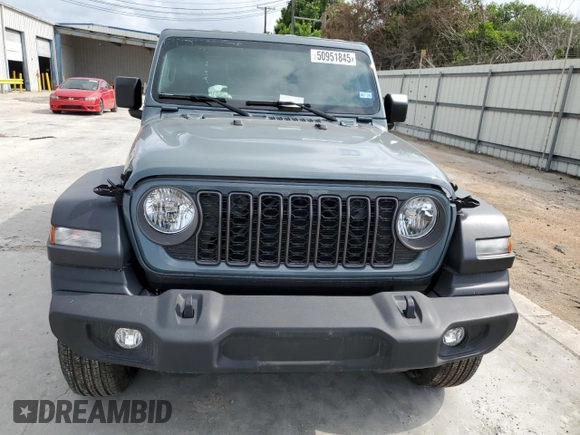 2024 Jeep Wrangler Willys with VIN 1C4PJXDG4RW278583, listed as a Copart auction lot 50951845 with 2,456 mi miles and Salvage Title. Bid and sale history available at carsss.com. Image 5.