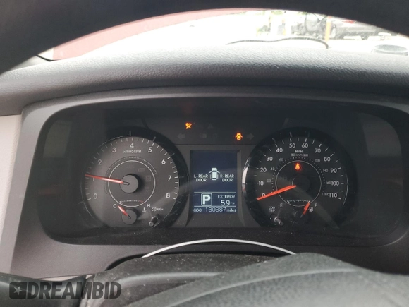 2016 Toyota Sienna LE AAS with VIN 5TDKK3DCXGS757469, listed as a Copart auction lot 60511615 with 130,387 mi miles and Non repairable. Bid and sale history available at DreamBid. Image 9.
