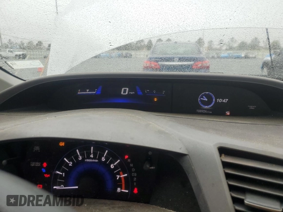 2012 Honda Civic LX с VIN 19XFB2F54CE079865, выставлен на аукционе Copart как лот 48490125 с пробегом 100 924 миль миль и Списание • Salvage title. История ставок и продаж доступна на DreamBid. Изображение 9.