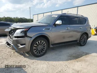 2024 Nissan Armada Platinum with VIN JN8AY2DB4R9850067, listed as a Copart auction lot 76240434 with 3,146 mi miles and Salvage Title. Bid and sale history available at carsss.com. Image 1.