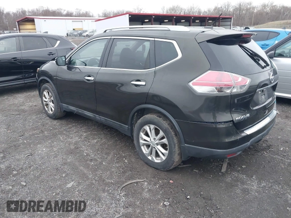 2014 Nissan Rogue SV with VIN 5N1AT2MV7EC863411, listed as a IAAI auction lot 41099324 with 163,763 mi miles. Bid and sale history available at carsss.com. Image 3.