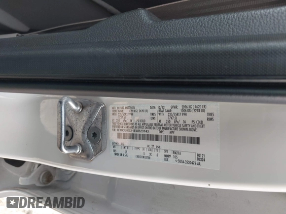 2014 Ford Escape SE with VIN 1FMCU0GX1EUB23743, listed as a IAAI auction lot 40893420 with 74,506 mi miles. Bid and sale history available at carsss.com. Image 9.