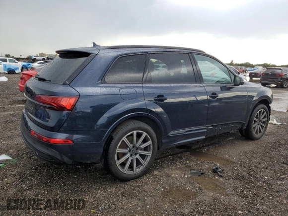 2023 Audi Q7 Premium Plus with VIN WA1LCBF74PD018874, listed as a Copart auction lot 50329145 with 24,558 mi miles and Salvage title. Bid and sale history available at DreamBid. Image 3.