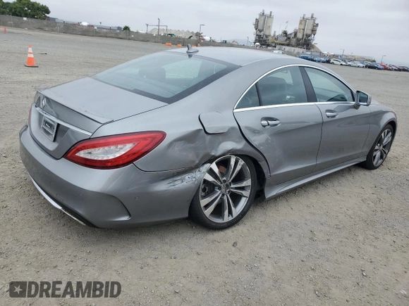 2015 Mercedes-Benz CLS 550 with VIN WDDLJ7DB6FA139038, listed as a Copart auction lot 59001645 with 46,084 mi miles and Salvage title. Bid and sale history available at DreamBid. Image 3.