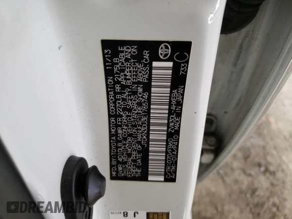 2014 Toyota Prius Four with VIN JTDKN3DU3E1765746, listed as a Copart auction lot 42746395 with 219,226 mi miles and Salvage Title. Bid and sale history available at carsss.com. Image 12.