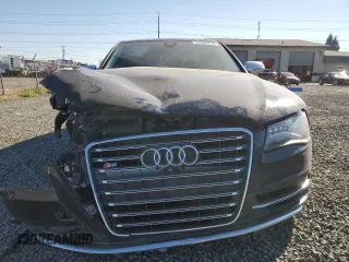 2013 Audi S8 with VIN WAUD2AFD7DN018965, listed as a Copart auction lot 73369774 with 0 mi miles and Salvage Title. Bid and sale history available at carsss.com. Image 5.