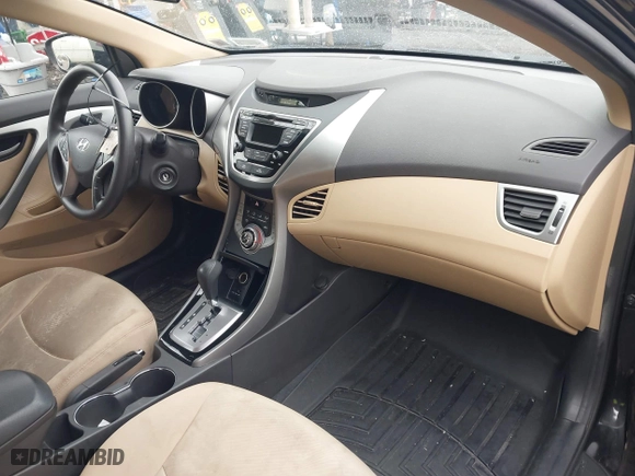 2013 Hyundai Elantra GLS PZEV with VIN KMHDH4AE4DU016675, listed as a IAAI auction lot 42009797 with 104,343 mi miles. Bid and sale history available at carsss.com. Image 5.