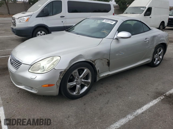 2003 Lexus SC with VIN JTHFN48Y030043608, listed as a Copart auction lot 76391144 with 245,943 mi miles and Salvage Title. Bid and sale history available at carsss.com. Image 1.