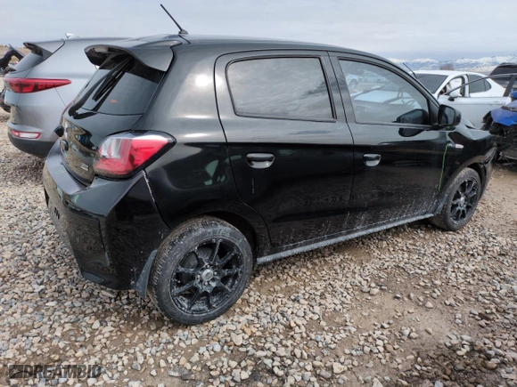 2021 Mitsubishi Mirage ES with VIN ML32AUHJ5MH002377, listed as a Copart auction lot 50264875 with 40,763 mi miles and Salvage Title. Bid and sale history available at carsss.com. Image 3.