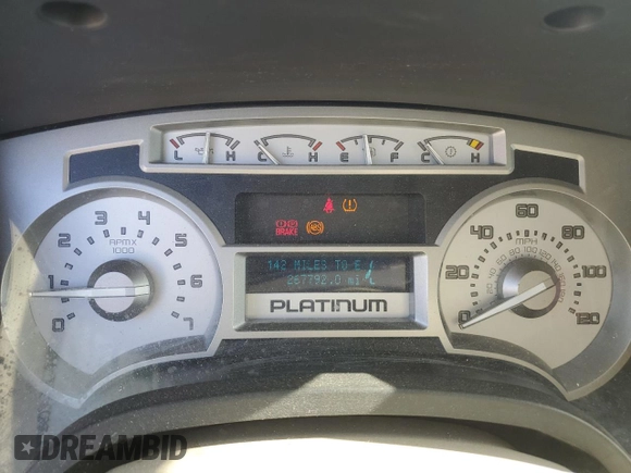 2009 Ford F-150 XL with VIN 1FTPW14V39FA46411, listed as a Copart auction lot 77964244 with 267,792 mi miles and Salvage title. Bid and sale history available at DreamBid. Image 9.