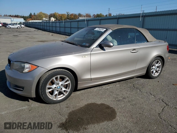 2008 BMW 1 Series 128i with VIN WBAUN13568VH80214, listed as a Copart auction lot 77264334 with 98,400 mi miles and Clean Title. Bid and sale history available at DreamBid. Image 1.