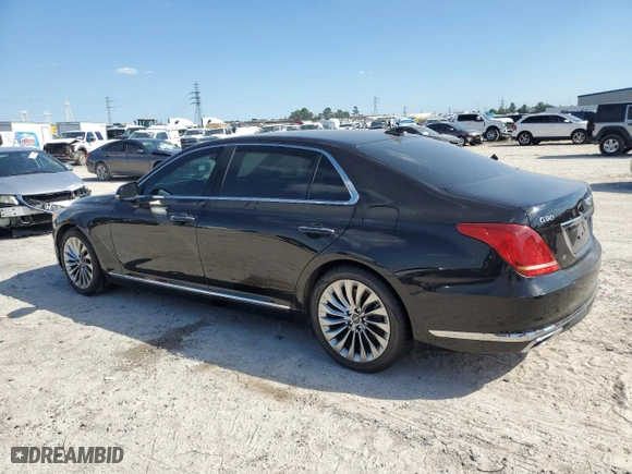 2018 Genesis G90 3.3T Premium with VIN KMHG34JAXJU041181, listed as a Copart auction lot 71397814 with 85,530 mi miles and Salvage Title. Bid and sale history available at carsss.com. Image 2.
