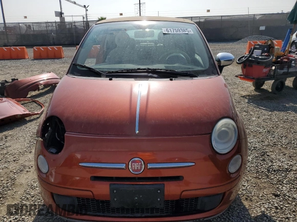 2012 FIAT 500 Pop with VIN 3C3CFFDR1CT347856, listed as a Copart auction lot 61759385 with 126,388 mi miles and Salvage title. Bid and sale history available at DreamBid. Image 5.