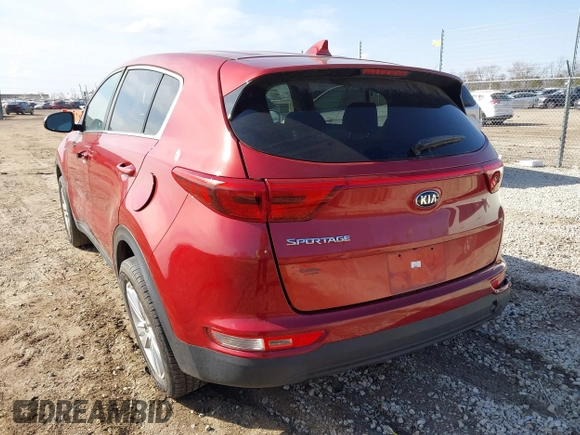 2017 Kia Sportage LX with VIN KNDPMCACXH7242679, listed as a IAAI auction lot 41448863 with 94,288 mi miles and . Bid and sale history available at DreamBid. Image 3.