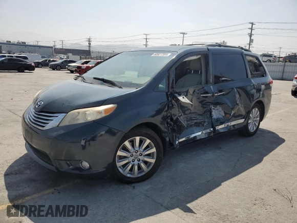 2012 Toyota Sienna XLE AAS with VIN 5TDYK3DC8CS224654, listed as a Copart auction lot 60927385 with 161,282 mi miles and Salvage title. Bid and sale history available at DreamBid. Image 1.