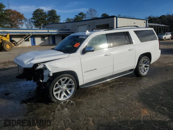 2019 Chevrolet Suburban LT with VIN 1GNSCJKC8KR354299, listed as a Copart auction lot 84266174 with 77,780 mi miles and Salvage Title. Bid and sale history available at carsss.com. Image 1.