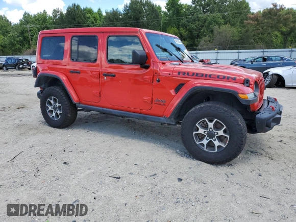 2021 Jeep Wrangler Unlimited Rubicon with VIN 1C4JJXFM3MW732694, listed as a Copart auction lot 54903565 with 70,532 mi miles and Salvage title. Bid and sale history available at DreamBid. Image 4.