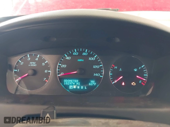 2012 Chevrolet Impala LT Fleet with VIN 2G1WG5E36C1177059, listed as a IAAI auction lot 41957921 with 182,974 mi miles and . Bid and sale history available at DreamBid. Image 7.