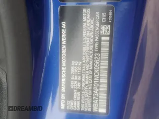2022 BMW 4 Series 430i xDrive with VIN WBA73AP01NCK05623, listed as a Copart auction lot 87245684 with Not Provided miles and Salvage Title. Bid and sale history available at DreamBid. Image 12.