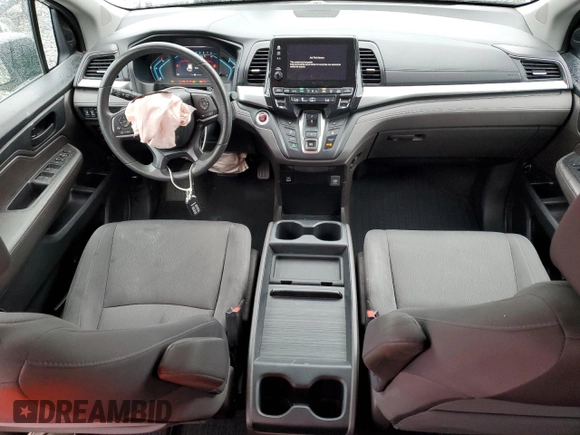 2022 Honda Odyssey EX with VIN 5FNRL6H57NB004556, listed as a Copart auction lot 49288215 with 128,460 mi miles and Salvage Title. Bid and sale history available at DreamBid. Image 8.