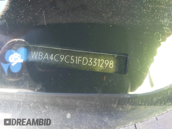 2015 BMW 4 Series 428i xDrive with VIN WBA4C9C51FD331298, listed as a IAAI auction lot 41892173 with 120,484 mi miles and . Bid and sale history available at DreamBid. Image 17.