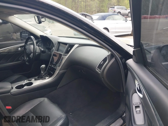 2015 Infiniti Q50 Premium with VIN JN1BV7AR1FM417342, listed as a IAAI auction lot 41887007 with 116,026 mi miles. Bid and sale history available at carsss.com. Image 5.