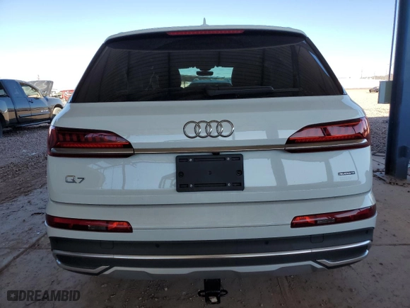 2023 Audi Q7 Premium Plus with VIN WA1LXBF79PD015280, listed as a Copart auction lot 43977925 with 13,027 mi miles and Salvage Title. Bid and sale history available at carsss.com. Image 6.
