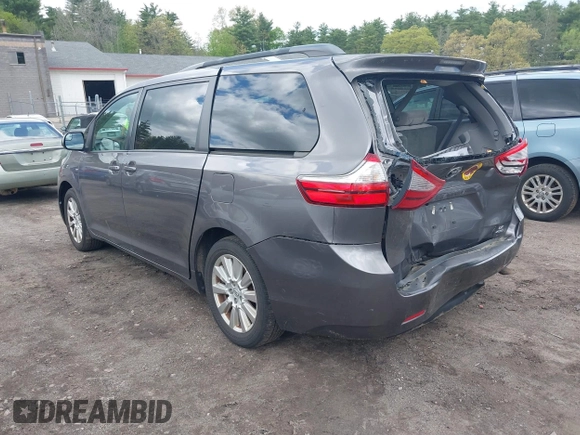 2017 Toyota Sienna LE with VIN 5TDJZ3DC5HS182934, listed as a IAAI auction lot 42202318 with 57,798 mi miles and . Bid and sale history available at DreamBid. Image 3.