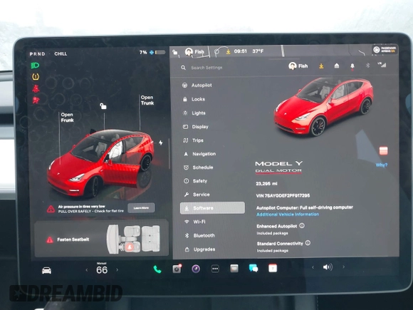 2023 Tesla Model Y Performance z VIN 7SAYGDEF2PF917295, wystawiony jako IAAI lot #41260852 z przebiegiem 23 295 mil mil oraz . Historia ofert i sprzedaży dostępna na DreamBid. Obrazek 18.