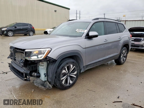 2024 Volkswagen Atlas SE z VIN 1V2DR2CA1RC527966, wystawiony jako Copart lot #55614245 z przebiegiem 38 734 mil mil oraz Szkoda całkowita • Salvage title. Historia ofert i sprzedaży dostępna na DreamBid. Obrazek 1.