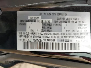 2007 Mazda RX-8 Grand Touring z VIN JM1FE173770211935, wystawiony jako IAAI lot #42392570 z przebiegiem 126 323 mil mil oraz . Historia ofert i sprzedaży dostępna na DreamBid. Obrazek 9.