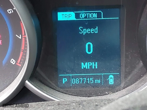 2015 Chevrolet Cruze LS with VIN 1G1PA5SG8F7280830, listed as a IAAI auction lot 41711433 with 87,715 mi miles. Bid and sale history available at carsss.com. Image 16.